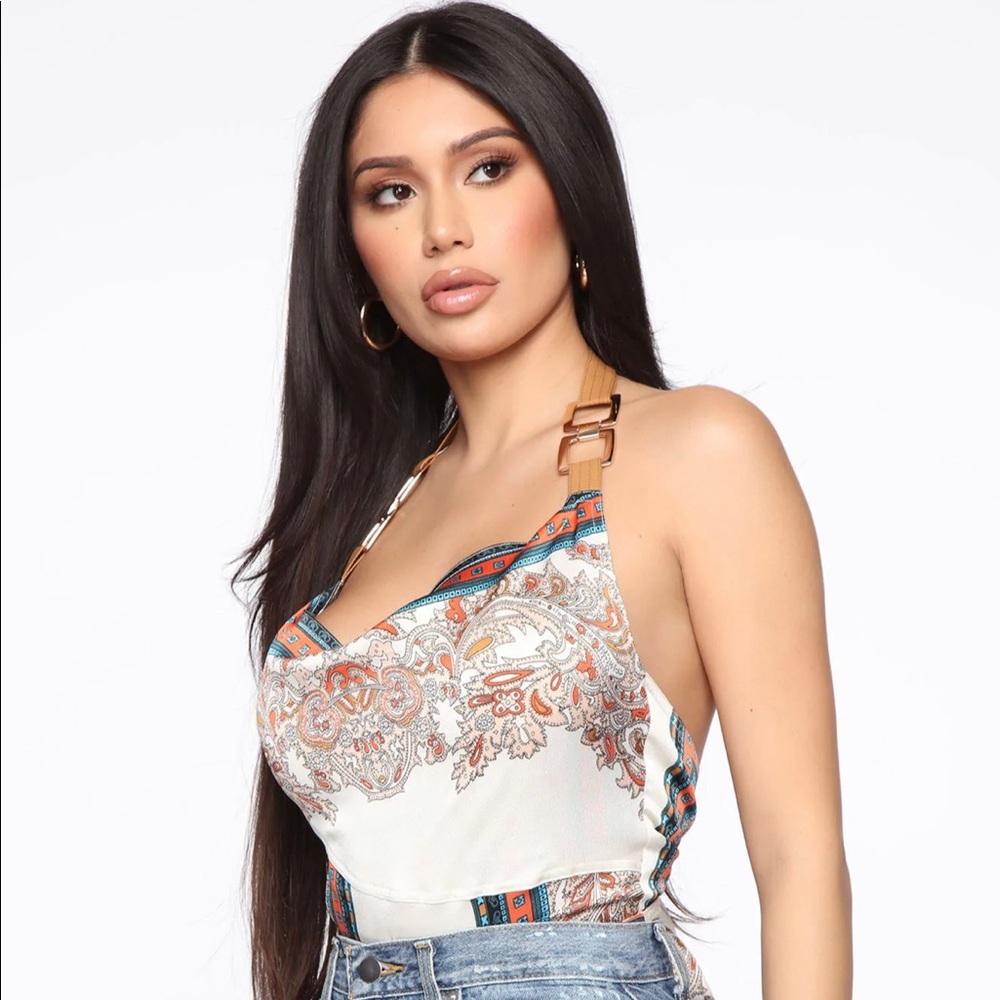 Fashion Nova Back It Up Satin Top